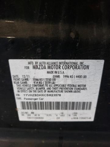 Photo 10 from auction – 2012 MAZDA 6 I with VIN 1YVHZ8DHXC5M23578