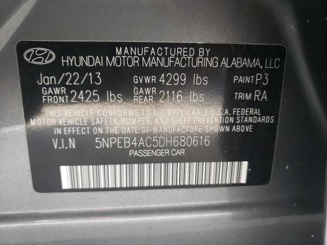 Photo 10 from auction – 2013 HYUNDAI SONATA GLS with VIN 5NPEB4AC5DH680616