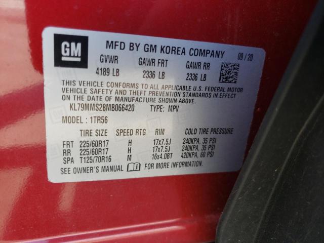 Photo 10 from auction – 2021 CHEVROLET TRAILBLAZE with VIN KL79MMS28MB066420