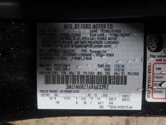 Photo 10 from auction – 2006 MERCURY MILAN PREM with VIN 3MEFM08Z16R663392