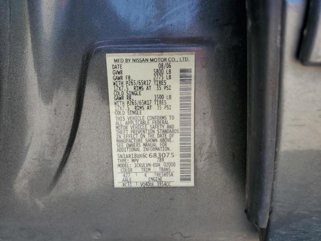Photo 10 from auction – 2006 NISSAN PATHFINDER with VIN 5N1AR18UX6C683075
