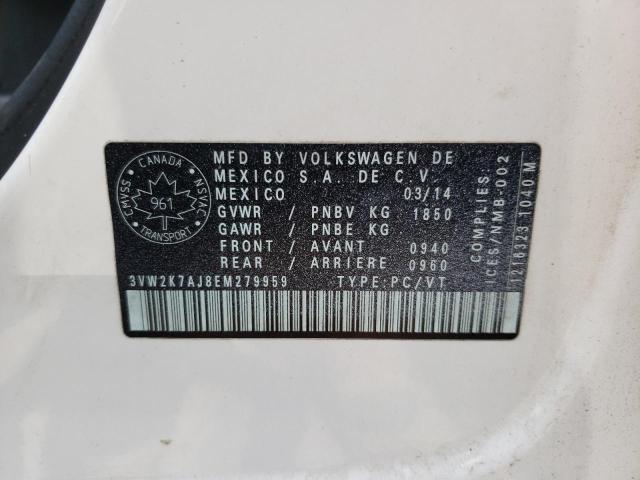 Photo 10 from auction – 2014 VOLKSWAGEN JETTA BASE with VIN 3VW2K7AJ8EM279959