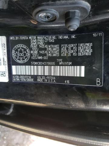Photo 10 from auction – 2012 TOYOTA SIENNA LE with VIN 5TDKK3DC4CS196695