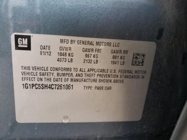 Photo 10 from auction – 2012 CHEVROLET CRUZE LS with VIN 1G1PC5SH4C7261061