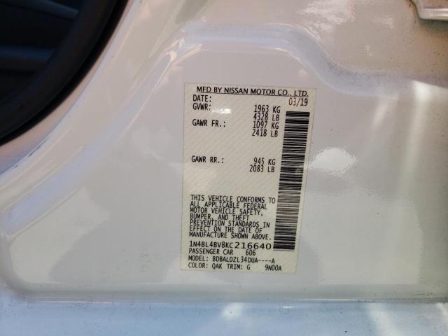 Photo 10 from auction – 2019 NISSAN ALTIMA S with VIN 1N4BL4BV8KC216640