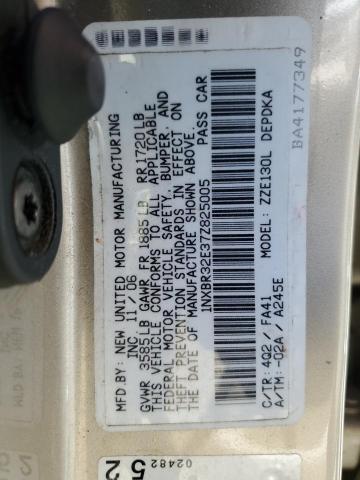 Photo 10 from auction – 2007 TOYOTA COROLLA CE with VIN 1NXBR32E37Z825005