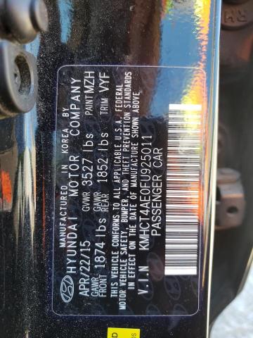Photo 10 from auction – 2015 HYUNDAI ACCENT GLS with VIN KMHCT4AE0FU925011
