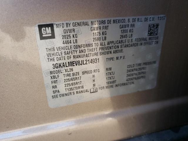Photo 10 from auction – 2018 GMC TERRAIN SL with VIN 3GKALMEV8JL214931