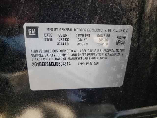 Photo 10 from auction – 2018 CHEVROLET CRUZE LT with VIN 3G1BE6SM3JS604514