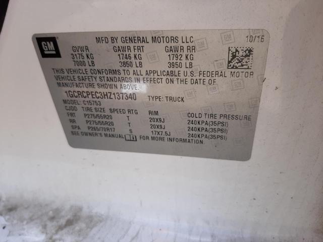 Photo 10 from auction – 2017 CHEVROLET SILVERADO with VIN 1GCRCPEC3HZ137340