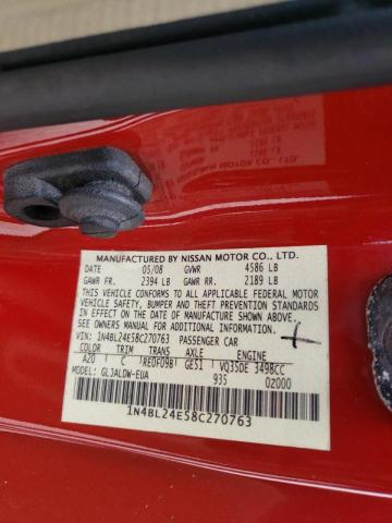 Photo 10 from auction – 2008 NISSAN ALTIMA 3.5 with VIN 1N4BL24E58C270763