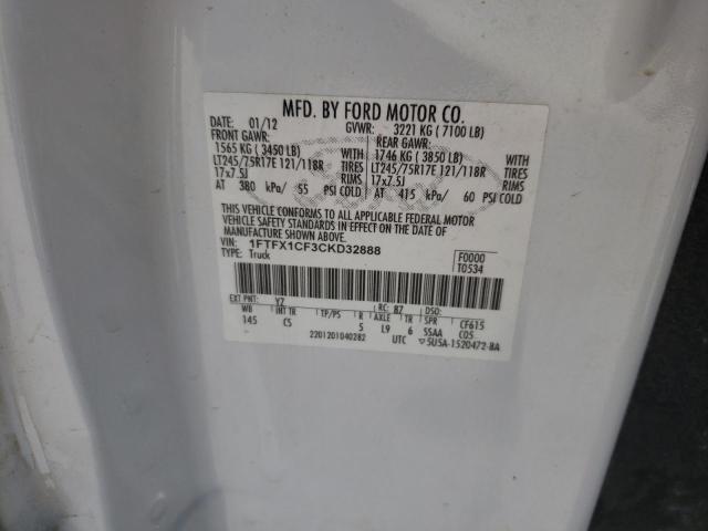 Photo 10 from auction – 2012 FORD F150 SUPER with VIN 1FTFX1CF3CKD32888