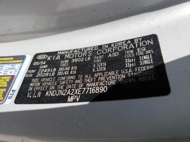 Photo 10 from auction – 2014 KIA SOUL with VIN KNDJN2A2XE7716890