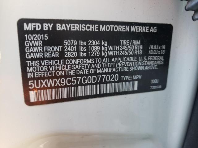 Photo 10 from auction – 2016 BMW X3 XDRIVE2 with VIN 5UXWX9C57G0D77020