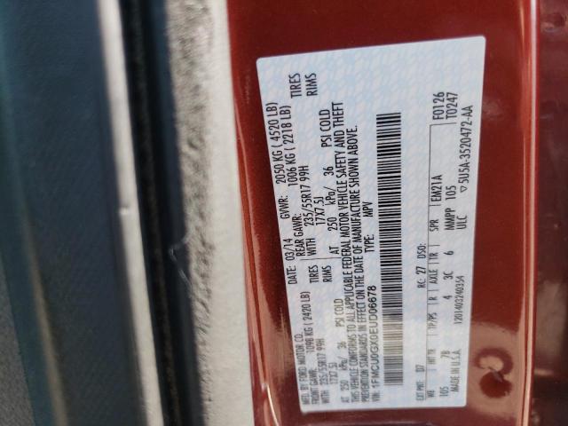 Photo 10 from auction – 2014 FORD ESCAPE SE with VIN 1FMCU0GX0EUD06678