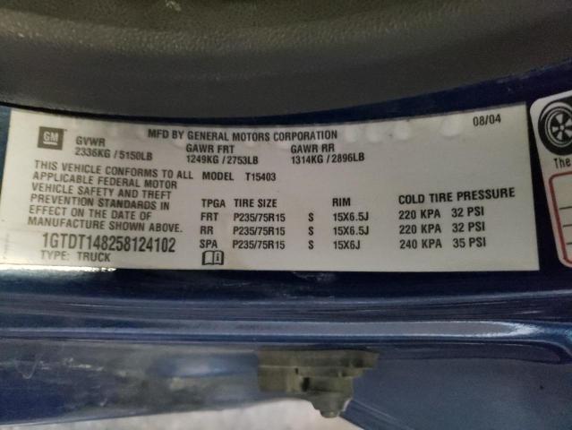 Photo 10 from auction – 2005 GMC CANYON with VIN 1GTDT148258124102