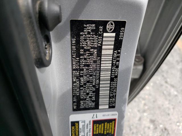 Photo 10 from auction – 2014 TOYOTA AVALON BAS with VIN 4T1BK1EBXEU093074