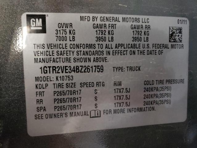 Photo 10 from auction – 2011 GMC SIERRA K15 with VIN 1GTR2VE34BZ261759