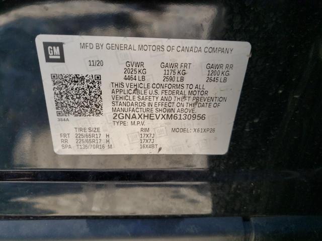 Photo 10 from auction – 2021 CHEVROLET EQUINOX LS with VIN 2GNAXHEVXM6130956