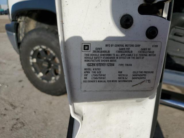 Photo 10 from auction – 2000 CHEVROLET SILVERADO with VIN 1GCEK19T0YE112394
