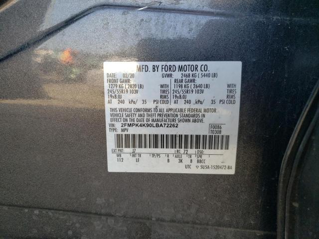 Photo 10 from auction – 2020 FORD EDGE TITAN with VIN 2FMPK4K90LBA72262