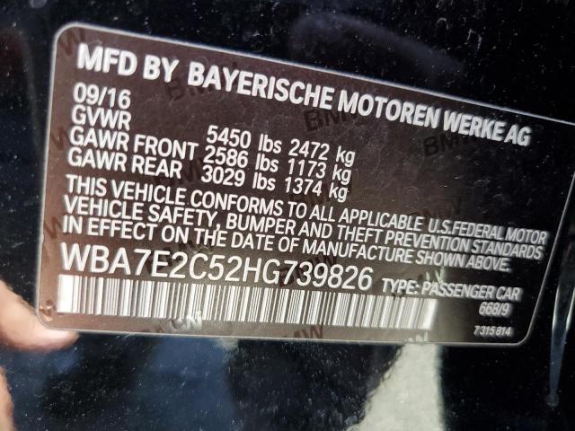 Photo 10 from auction – 2017 BMW 740 I with VIN WBA7E2C52HG739826