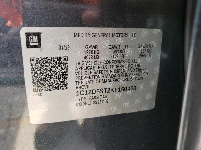 Photo 10 from auction – 2019 CHEVROLET MALIBU LT with VIN 1G1ZD5ST2KF160468