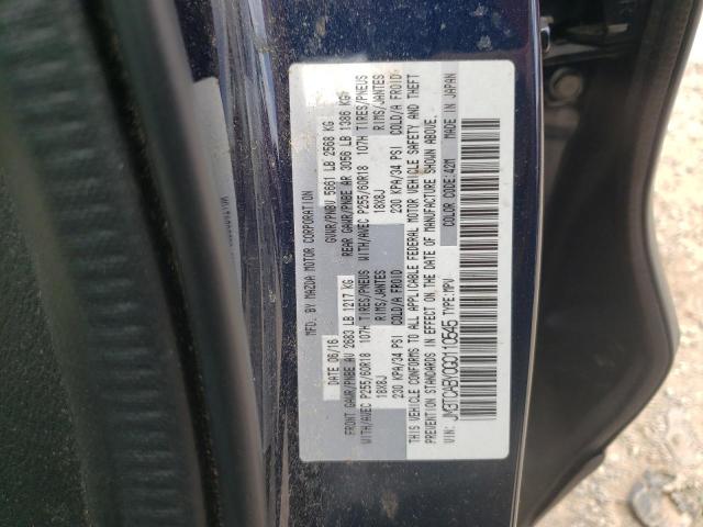 Photo 10 from auction – 2016 MAZDA CX-9 TOURI with VIN JM3TCABY0G0110545