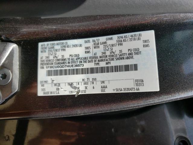 Photo 10 from auction – 2017 FORD ESCAPE SE with VIN 1FMCU0GD7HUE38573