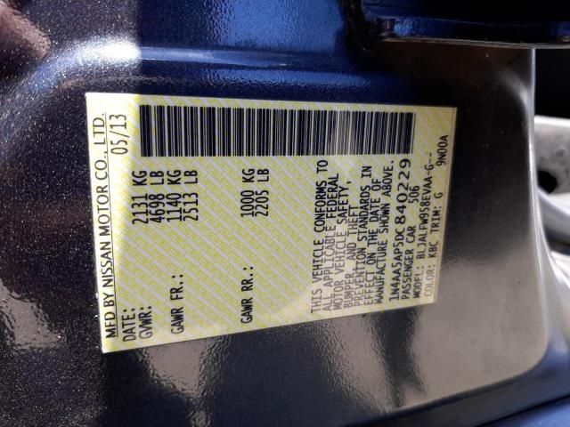 Photo 10 from auction – 2013 NISSAN MAXIMA S with VIN 1N4AA5AP5DC840229