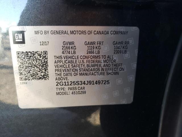 Photo 10 from auction – 2018 CHEVROLET IMPALA PRE with VIN 2G1125S34J9149725