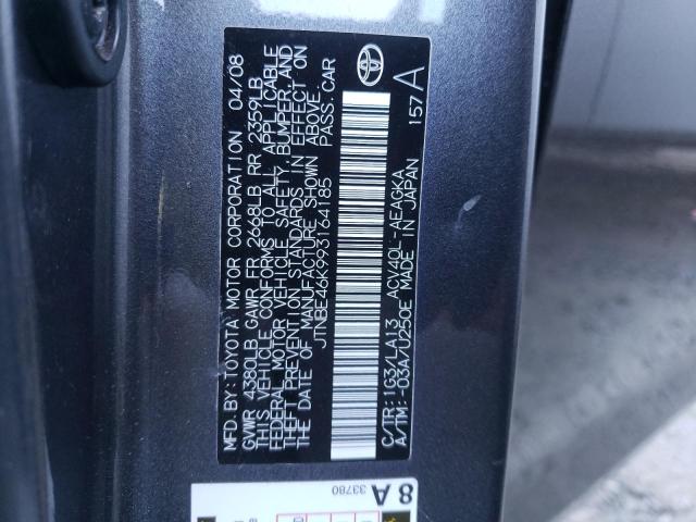 Photo 10 from auction – 2009 TOYOTA CAMRY BASE with VIN JTNBE46K993164185