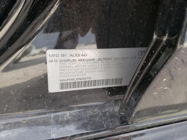 Photo 10 from auction – 2015 AUDI A4 PREMIUM with VIN WAUFFAFL1FN043772