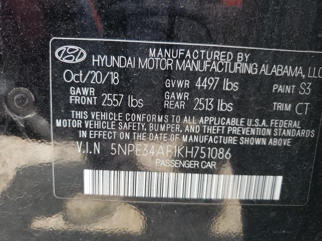 Photo 10 from auction – 2019 HYUNDAI SONATA LIM with VIN 5NPE34AF1KH751086