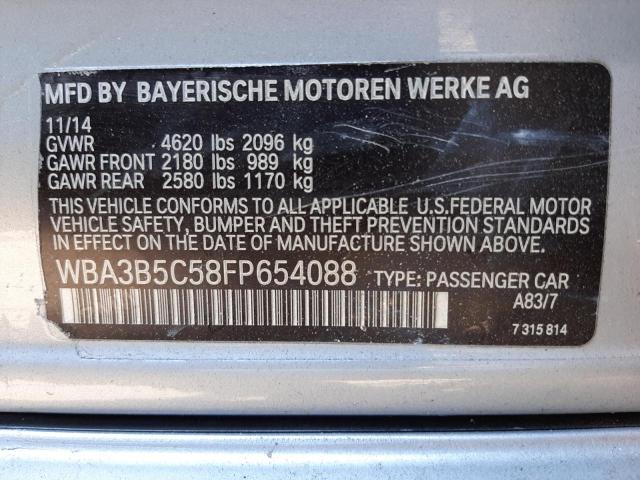 Photo 10 from auction – 2015 BMW 328 XI SUL with VIN WBA3B5C58FP654088