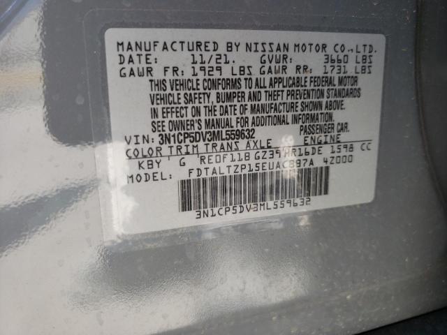 Photo 10 from auction – 2021 NISSAN KICKS SR with VIN 3N1CP5DV3ML559632