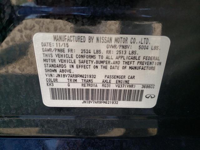 Photo 10 from auction – 2015 INFINITI Q50 BASE with VIN JN1BV7AR9FM421932