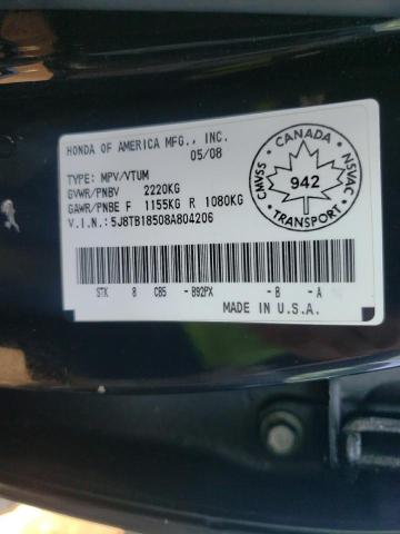 Photo 10 from auction – 2008 ACURA RDX TECHNO with VIN 5J8TB18508A804206