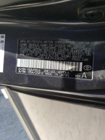 Photo 10 from auction – 2009 TOYOTA COROLLA BA with VIN JTDBL40E29J040607