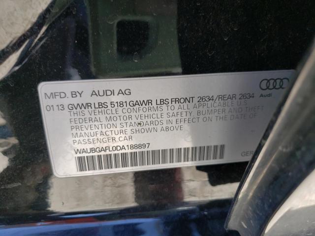 Photo 10 from auction – 2013 AUDI S4 PREMIUM with VIN WAUBGAFL0DA188897