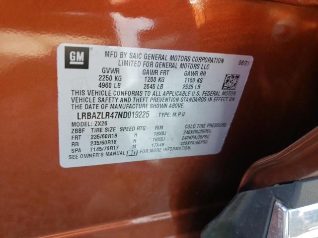 Photo 10 from auction – 2022 BUICK ENVISION P with VIN LRBAZLR47ND019225