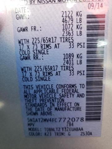 Photo 10 from auction – 2015 NISSAN ROGUE S with VIN 5N1AT2MV4FC772078
