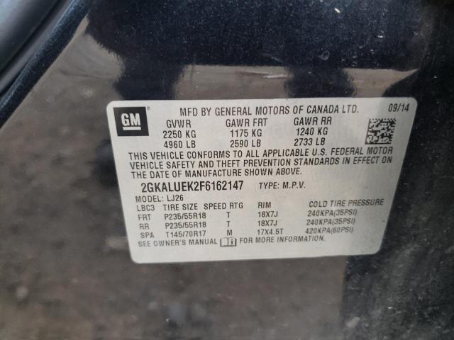 Photo 10 from auction – 2015 GMC TERRAIN DE with VIN 2GKALUEK2F6162147
