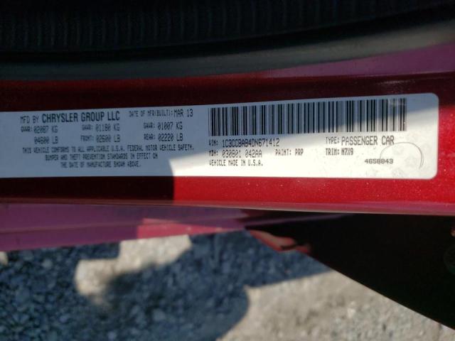Photo 10 from auction – 2013 CHRYSLER 200 with VIN 1C3CCBAB4DN671412