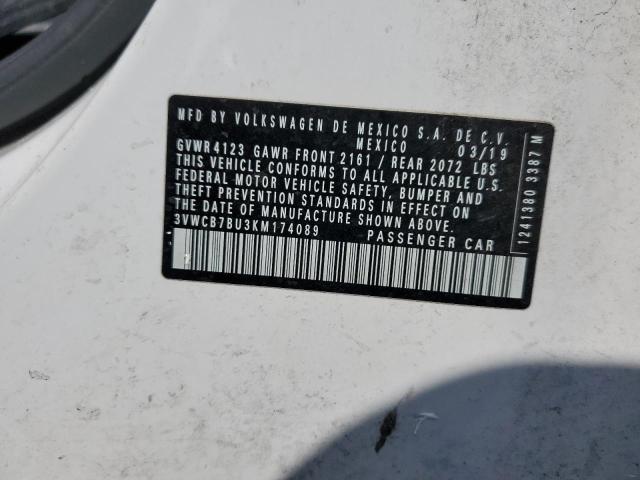 Photo 10 from auction – 2019 VOLKSWAGEN JETTA S with VIN 3VWCB7BU3KM174089