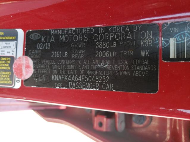 Photo 10 from auction – 2014 KIA FORTE LX with VIN KNAFK4A64E5048252