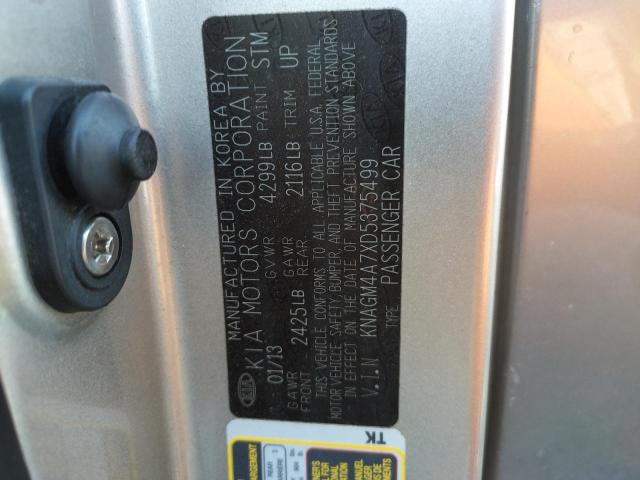 Photo 10 from auction – 2013 KIA OPTIMA LX with VIN KNAGM4A7XD5375499