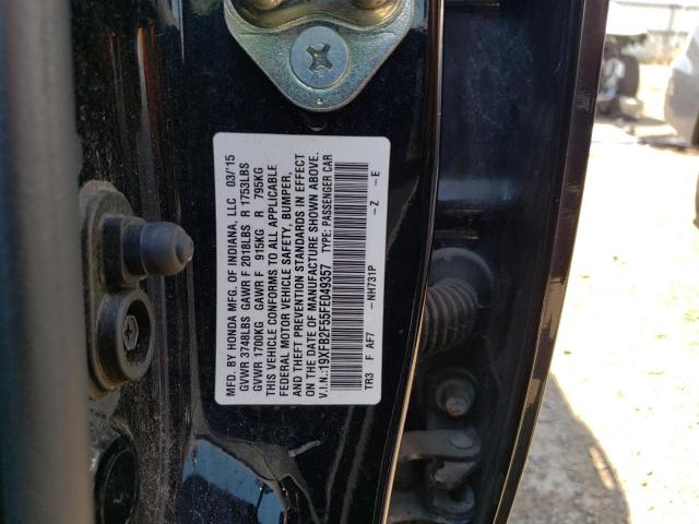 Photo 10 from auction – 2015 HONDA CIVIC LX with VIN 19XFB2F55FE049357