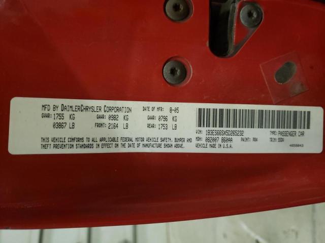 Photo 10 from auction – 2005 DODGE NEON SRT-4 with VIN 1B3ES66SX5D265232