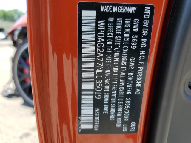 Photo 10 from auction – 2022 PORSCHE PANAMERA G with VIN WP0AG2A77NL135019